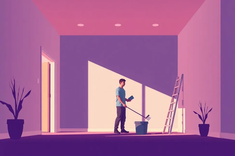 Intérieur rénové après travaux de peinture à Chambray-lès-Tours